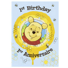 winnie the pooh 1st birthday invitations