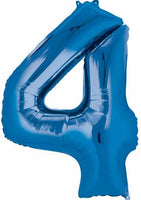 Number 4 Foil Balloon 34" (8 Colours)