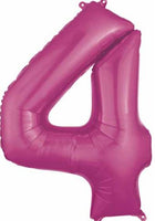 Number 4 Foil Balloon 34" (8 Colours)