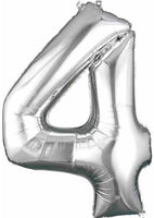Number 4 Foil Balloon 34" (8 Colours)