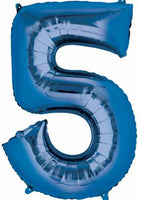 Number 5 Foil Balloon 34" (8 Colours)