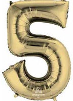 Number 5 Foil Balloon 34" (8 Colours)