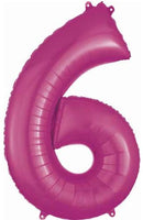 Number 6 Foil Balloon 34" (8 Colours)
