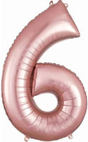 Number 6 Foil Balloon 34" (8 Colours)