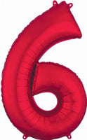 Number 6 Foil Balloon 34" (8 Colours)