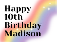 Age Birthday 24"x18" Custom Lawn sign