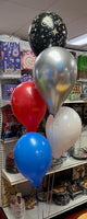 Helium Filled Latex Balloon Clusters