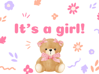 Baby Announcement 18"x24" Custom Yard Sign