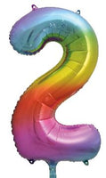 Number 2 Foil Balloon 34" (8 Colours)