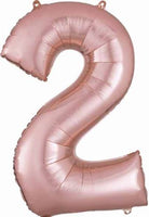 Number 2 Foil Balloon 34" (8 Colours)