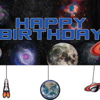 60" x 20" Space Blast Giant Party Banner w/ Attachments