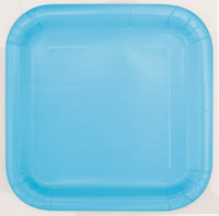 Square Paper Dinner Plate, 9 inch 14CT (19 colours)