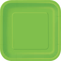 Square Paper Dessert Plates, 7 inch, 16 CT (19 colours)