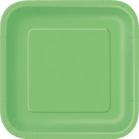 Square Paper Dinner Plate, 9 inch 14CT (19 colours)
