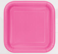 Square Paper Dessert Plates, 7 inch, 16 CT (19 colours)