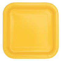 Square Paper Dessert Plates, 7 inch, 16 CT (19 colours)