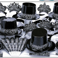 Black Starry Nights New Year's Eve Party kit for 50