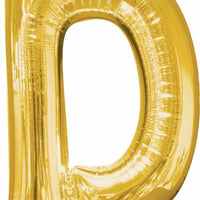 gold foil letter D balloon 34 inch