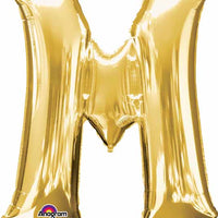Gold Foil M letter balloon 34 inch