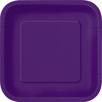 Square Paper Dessert Plates, 7 inch, 16 CT (19 colours)