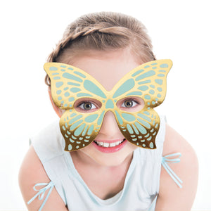 Shimmering Butterfly Paper Foil Masks 8CT