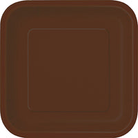 Square Paper Dinner Plate, 9 inch 14CT (19 colours)