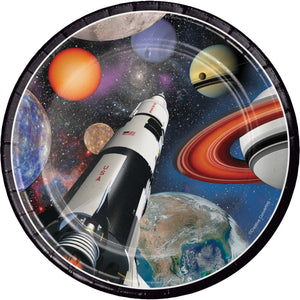 Space Blast 7" Dessert Plates 8 in a package