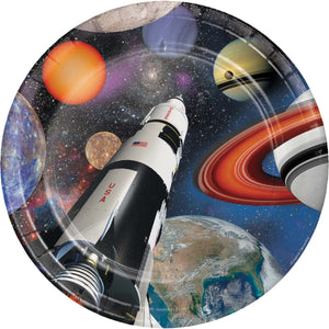 Space Blast 9" Dinner Plates 8 in a package
