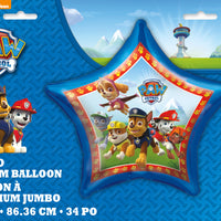 Paw Patrol 34 inch Star Foil Balloon packaged