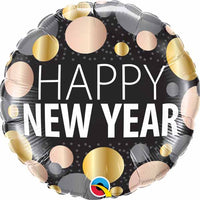 New Year Metallic Dots 18" Round foil balloons