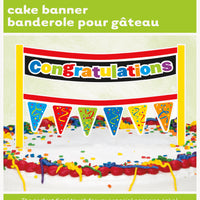 congratulations confetti bunting cake topper