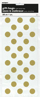 cellophane bags, clear with gold dots, in package
