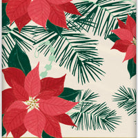Red and Gold Poinsettia Plastic table cover