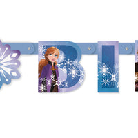 frozen jointed happy birthday banner 6 feet long in package