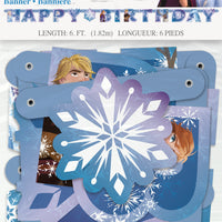 frozen jointed happy birthday banner 6 feet long in package