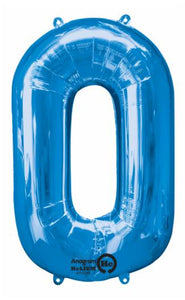 blue #0 34" foil balloon