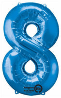 Number 8 Balloon 34" (8 Colours)