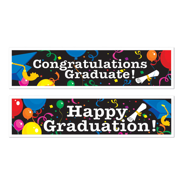 graduation banners, 2 per package