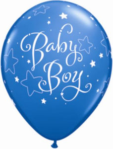 baby boy and stars  11" balloon