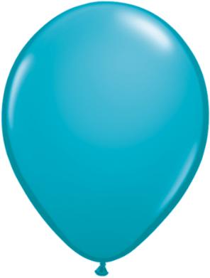 tropical teal Qualatex 11inch Balloons ,10 per package, empty