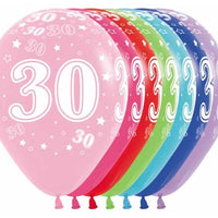 Age 30 Printed Balloon empty 5/Pkg