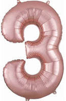 Number 3 Foil Balloon 34" (8 Colours)
