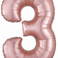 Number 3 Foil Balloon 34" (8 Colours)