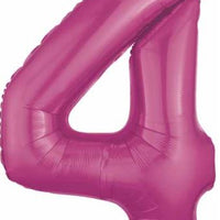 Number 4 Foil Balloon 34" (8 Colours)