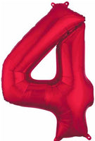 Number 4 Foil Balloon 34" (8 Colours)
