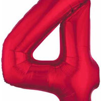 Number 4 Foil Balloon 34" (8 Colours)