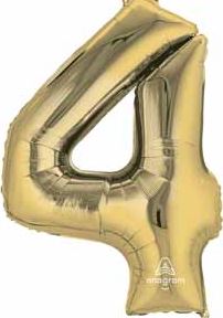 Number 4 Foil Balloon 34