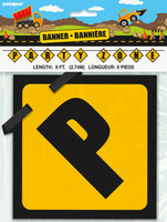 Construction Party Zone Banner
