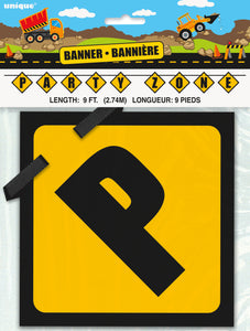 Construction Party Zone Banner