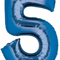 Number 5 Foil Balloon 34" (8 Colours)